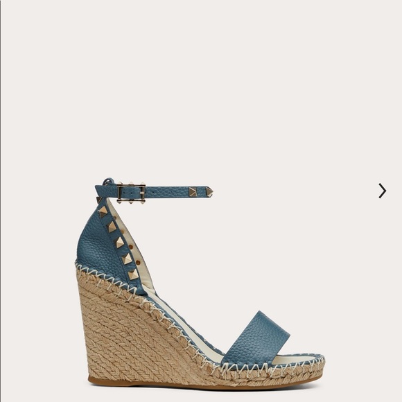 Valentino Garavani Shoes - Valentino ROCKSTUD DOUBLE CALFSKIN WEDGE SANDAL